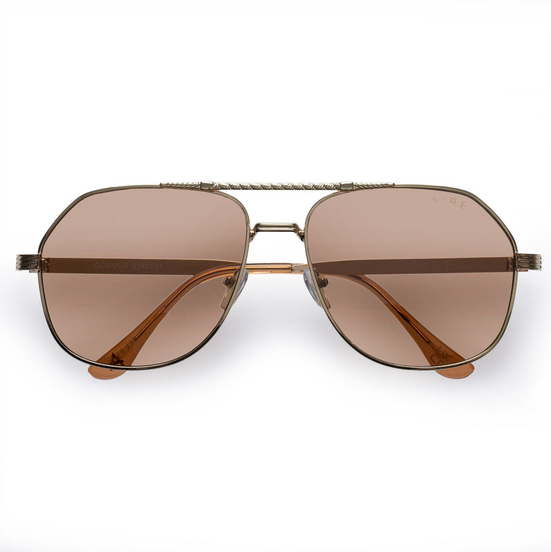 Aire Cosmos Sunglasses | Gold Tan Tint
