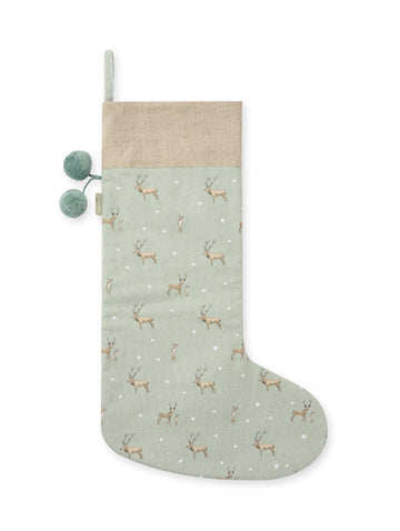 Cotton Christmas Stocking | Stags