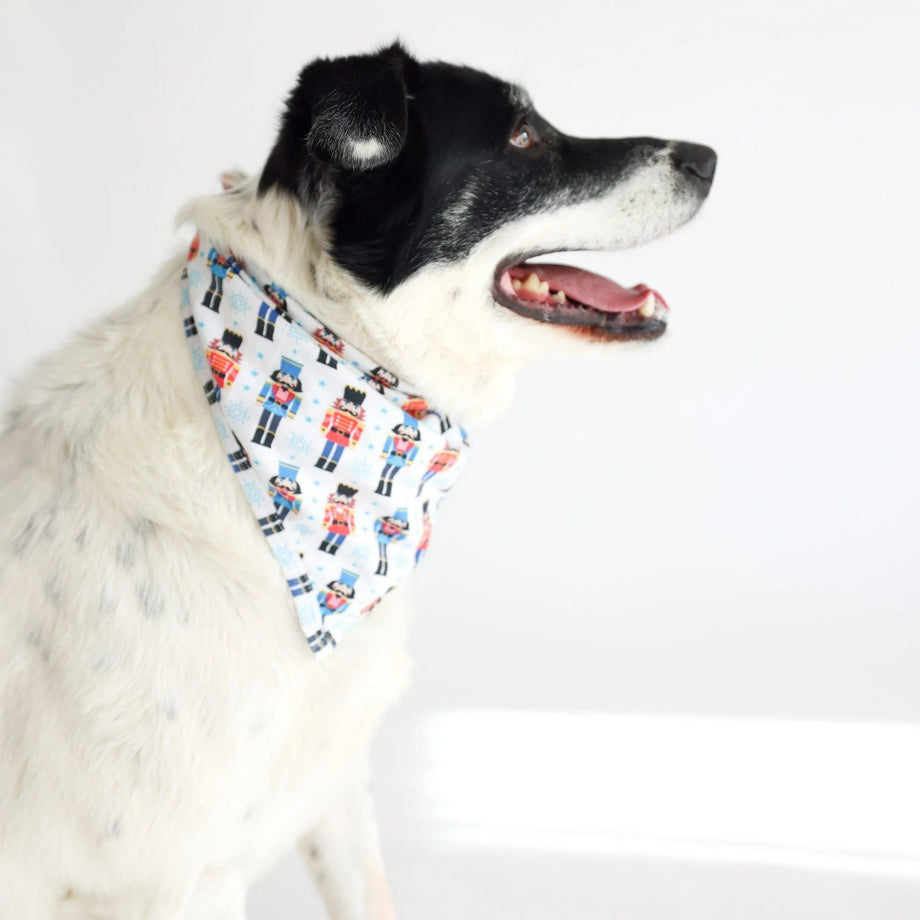 Holiday Dog Bandana Festive Nutcracker Early Bird Worm