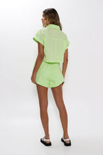 Collared Cotton Top + Shorts Set