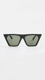 Aire Quasar Sunglasses | Black/Green Mono