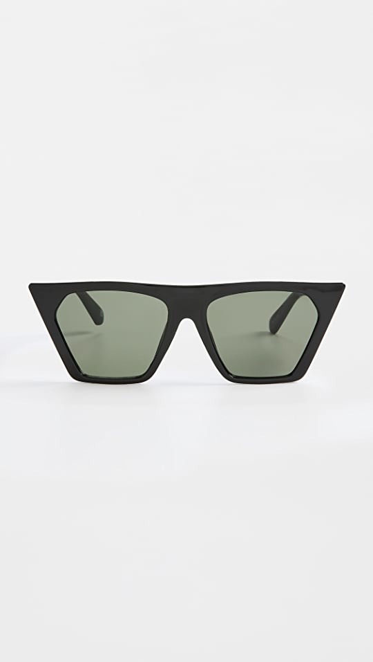 Aire Quasar Sunglasses | Black/Green Mono