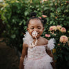Silicone Pacifier Clip - Luna | Blush