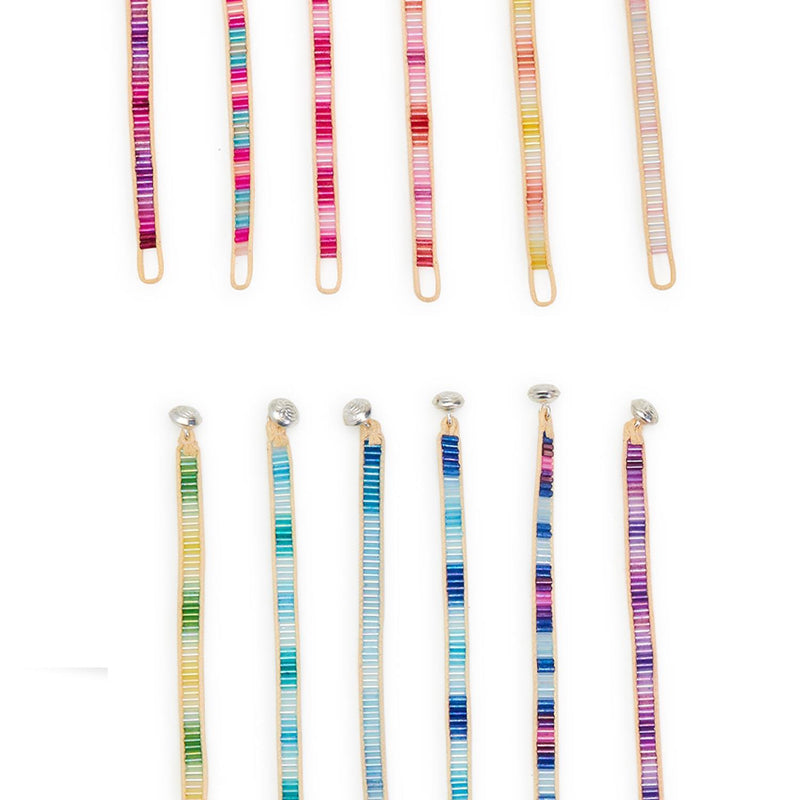 Ombre Color Bars Bead Bracelet