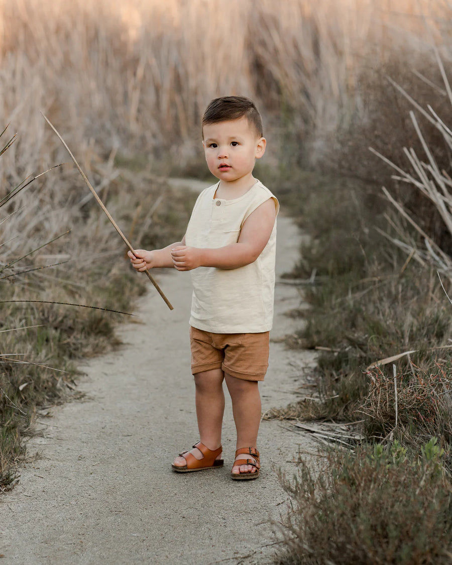 Organic Cotton Shorts | Camel | Size 10-12Y