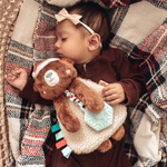 ITZY RITZY Lovey Holiday Bear Plush + Teether Toy