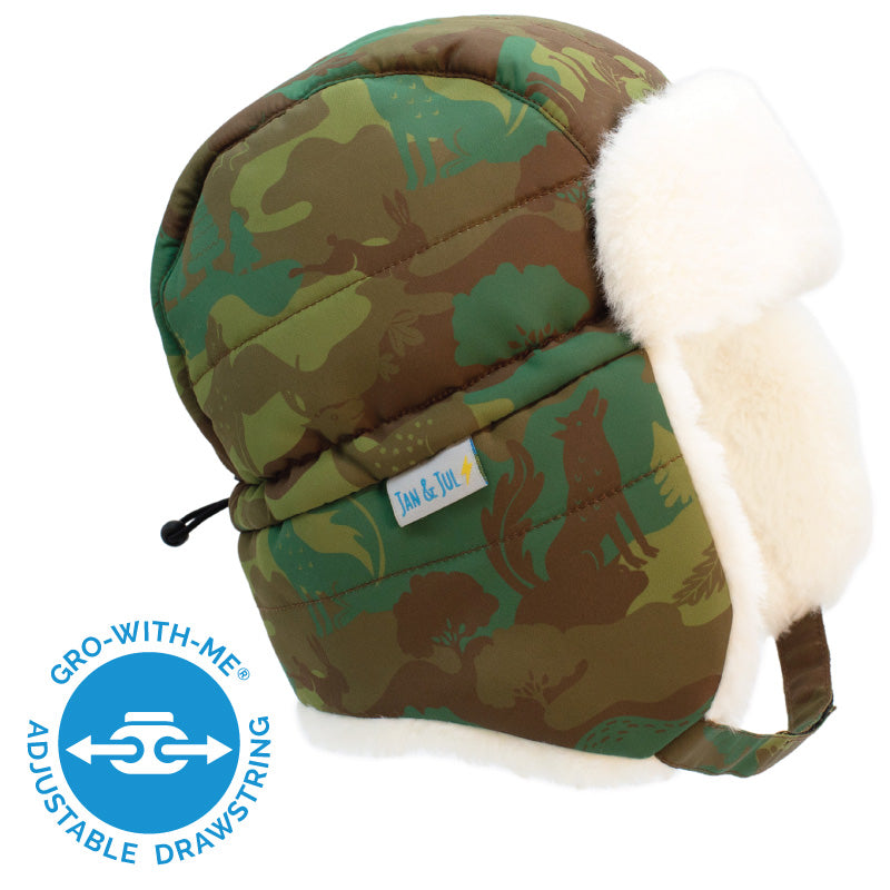 Toasty-Dry Trapper Hat | Woodland Camo