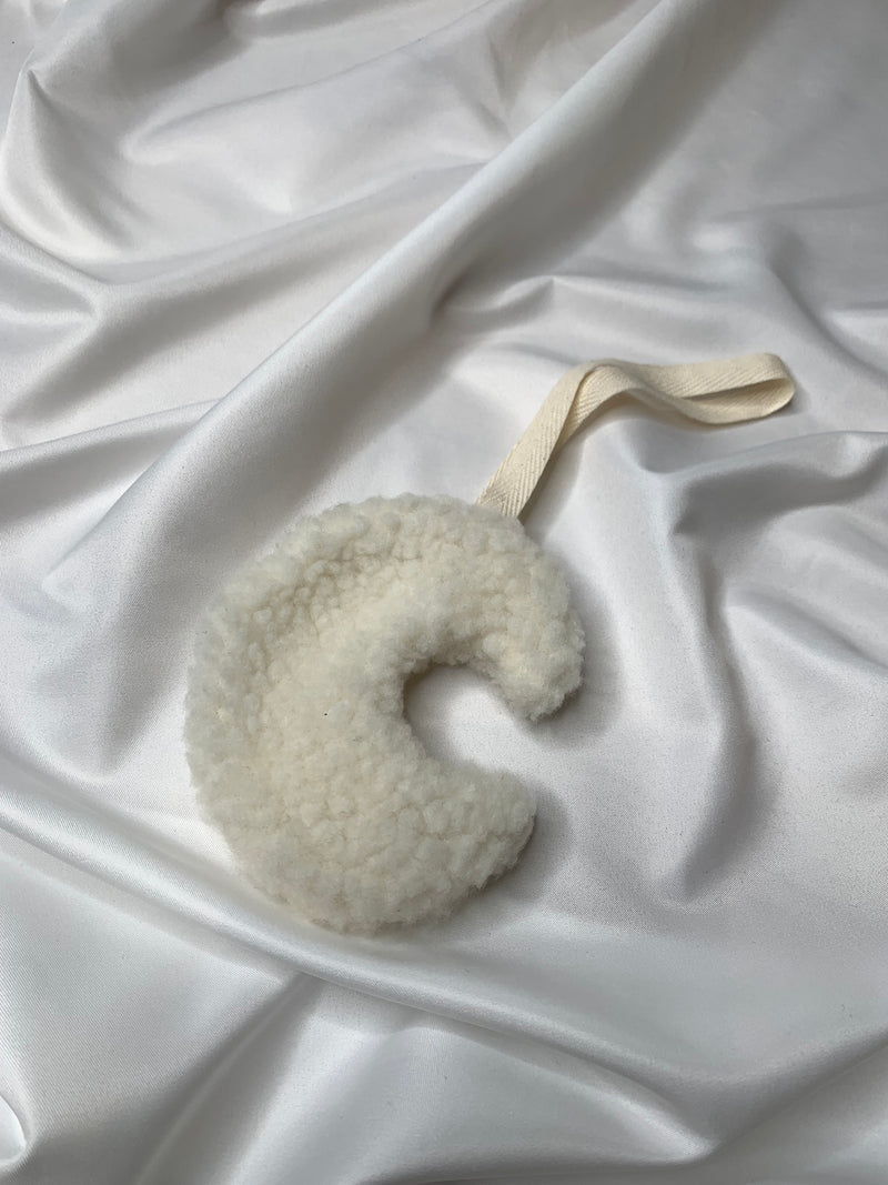 Moon Pacifier Holder | Ivory Sherpa
