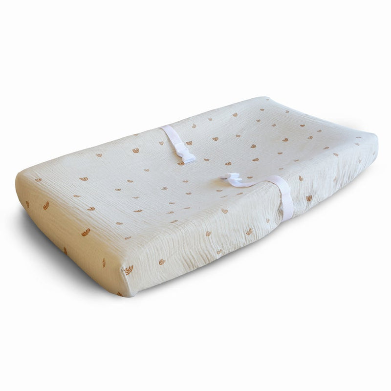 Muslin Mini Crib Sheet | Rainbows