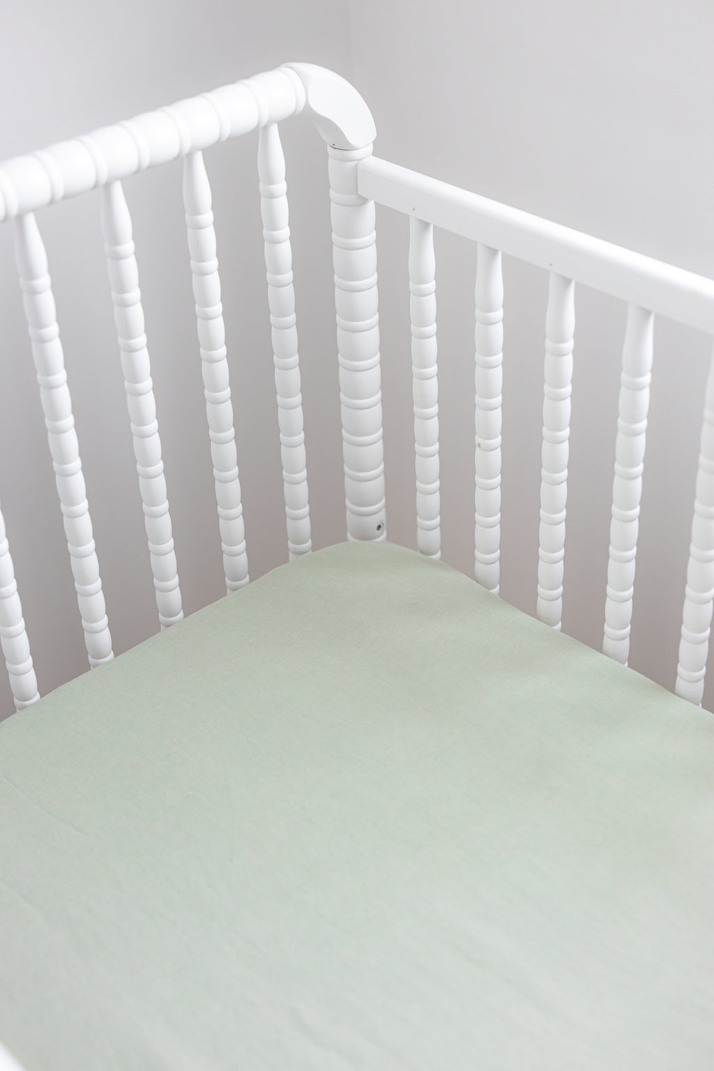 Linen Crib Sheet | Sage