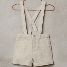 Noralee Suspender Shorts | Dusty Grey