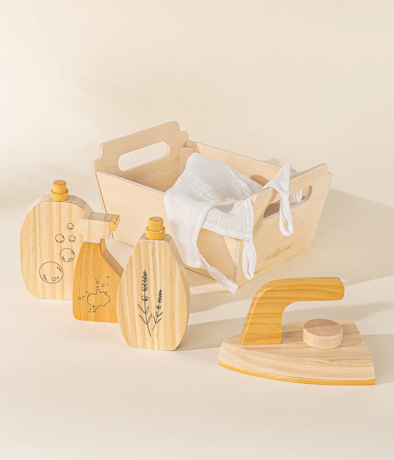 Wooden Laundry Playset