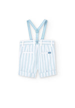 Linen Stripe Bermuda Shorts