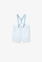 Linen Stripe Bermuda Shorts