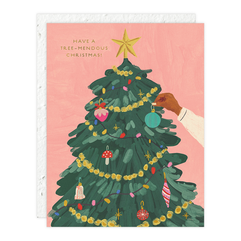 Christmas Tree Hanging - Christmas Card