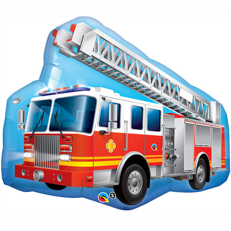 Jumbo Firetruck Mylar Balloon