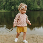 OLD PINK SWEATER IN QUILTED JERSEY, BABY