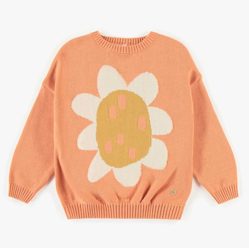 PINK CREWNECK WITH A FLOWER, CHILD
