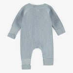 Blue Long Sleeve Knit One Piece