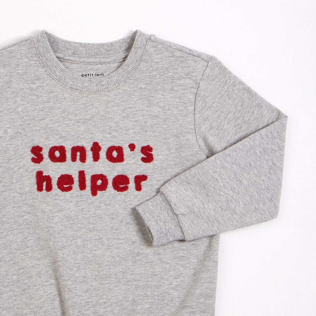 PETIT LEM Santa’s Helper Fleece Sweatshirt