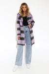 Houston Lilac Check Coat