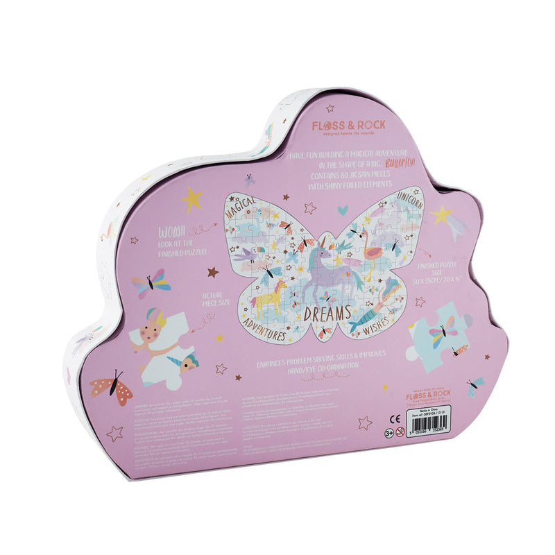 Fantasy 80pc " Butterfly"  Shaped Jigsaw with Shaped Box