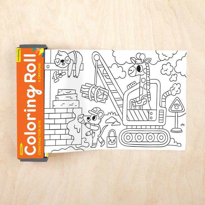 Mini Colouring Roll| Construction Site