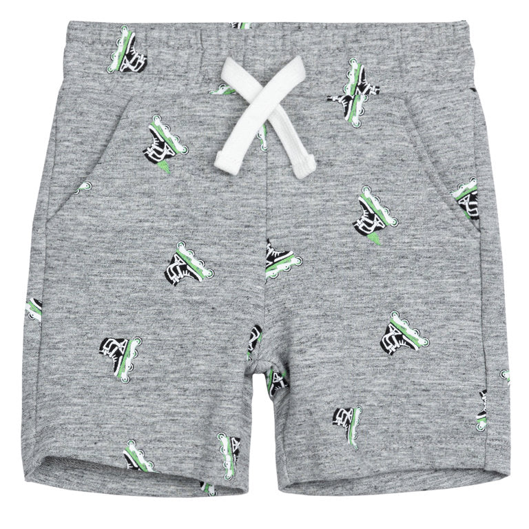 Heather Grey Shorts | Roller Skate Print