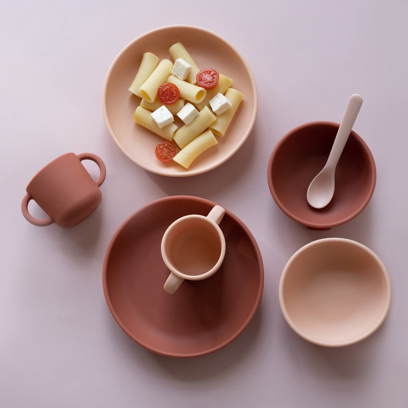 Silicone Suction Plates | Blush + Terracotta