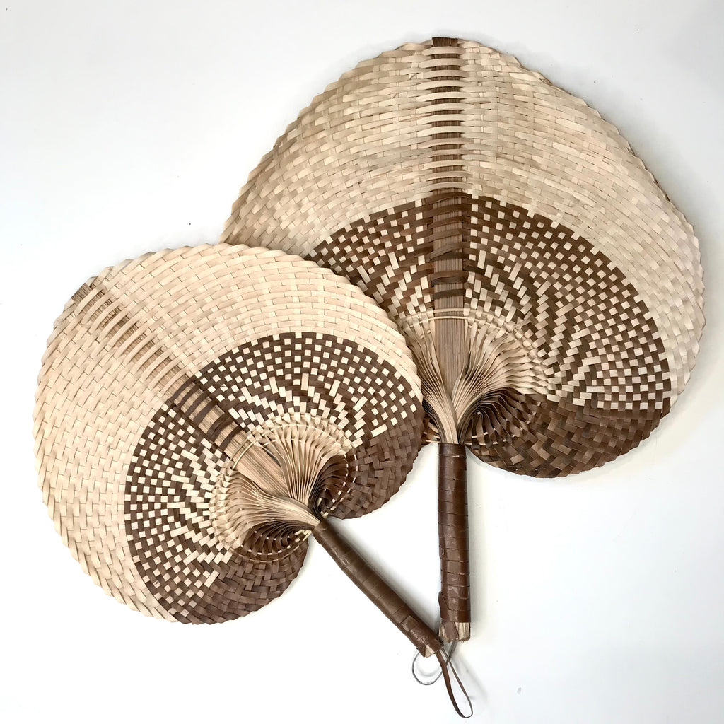 Woven Straw Hand Fan | Large